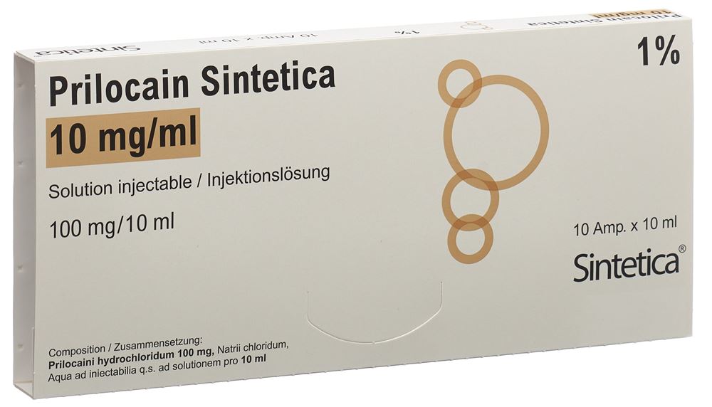 PRILOCAIN Sintetica sol inj 10 mg/ml 10 amp 10 ml
