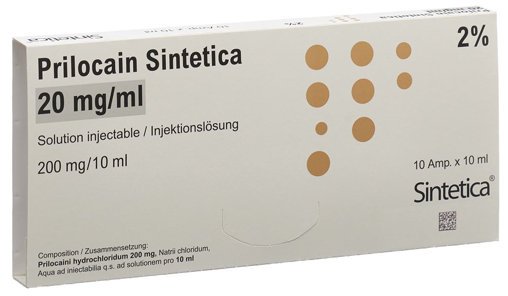 PRILOCAIN Sintetica sol inj 20 mg/ml 10 amp 10 ml