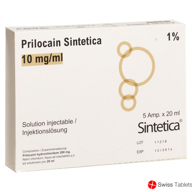 Prilocain Sintetica 20 mg/ml, soluzione iniettabile