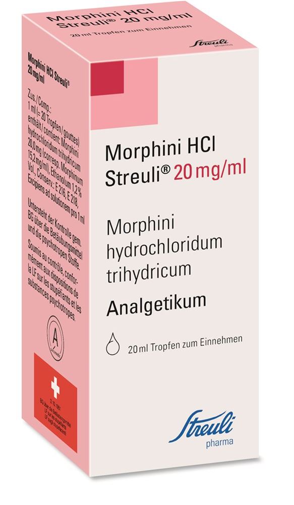 MORPHINI HCL Streuli gouttes 20 mg/ml fl 20 ml