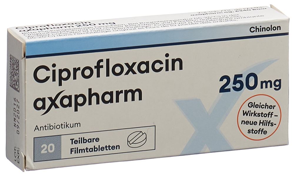 Ciprofloxacin axapharm 250 mg, Filmtabletten