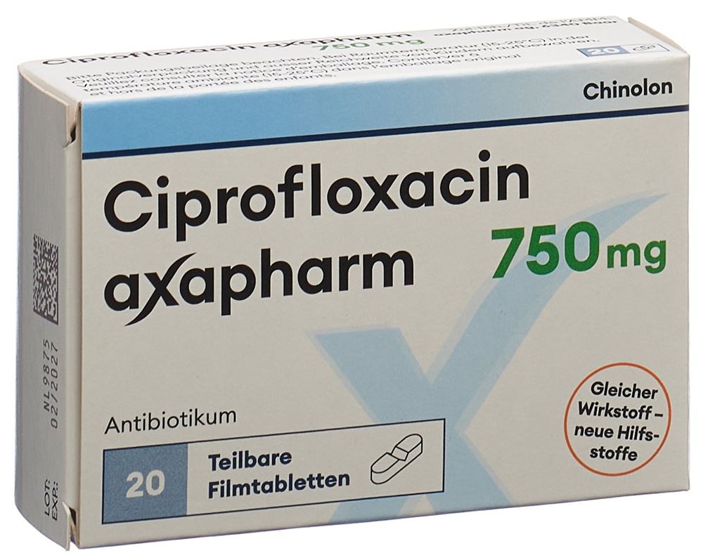 Ciprofloxacin axapharm 750 mg, Filmtabletten