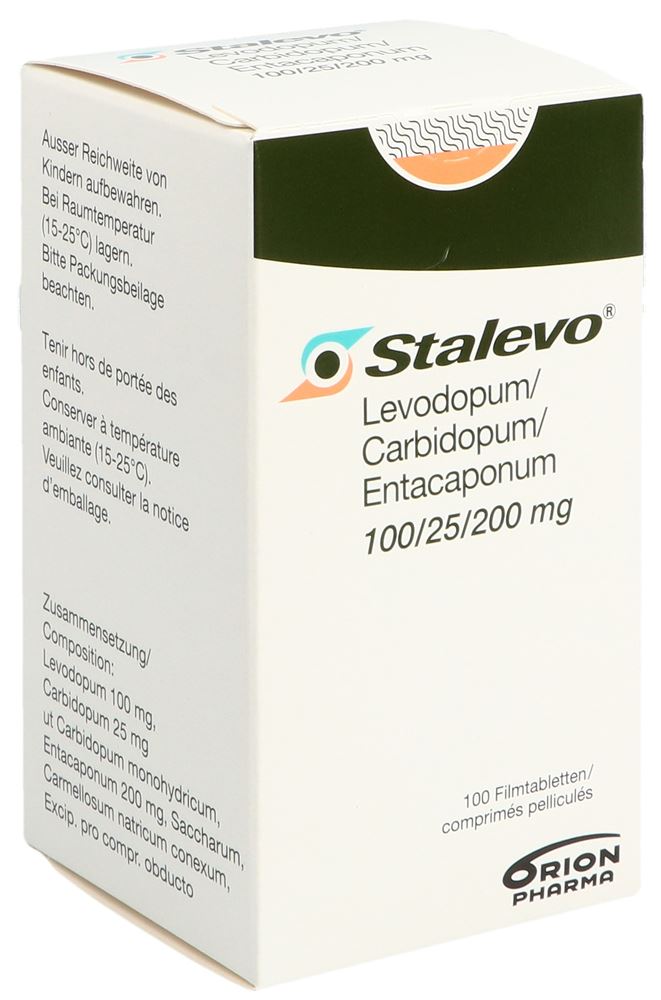 STALEVO cpr pell 100/25/200mg bte 100 pce