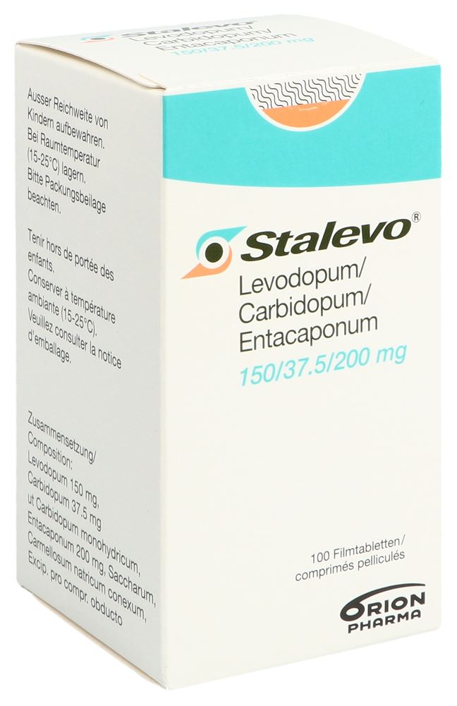 STALEVO cpr pell 150/37.5/200mg bte 100 pce