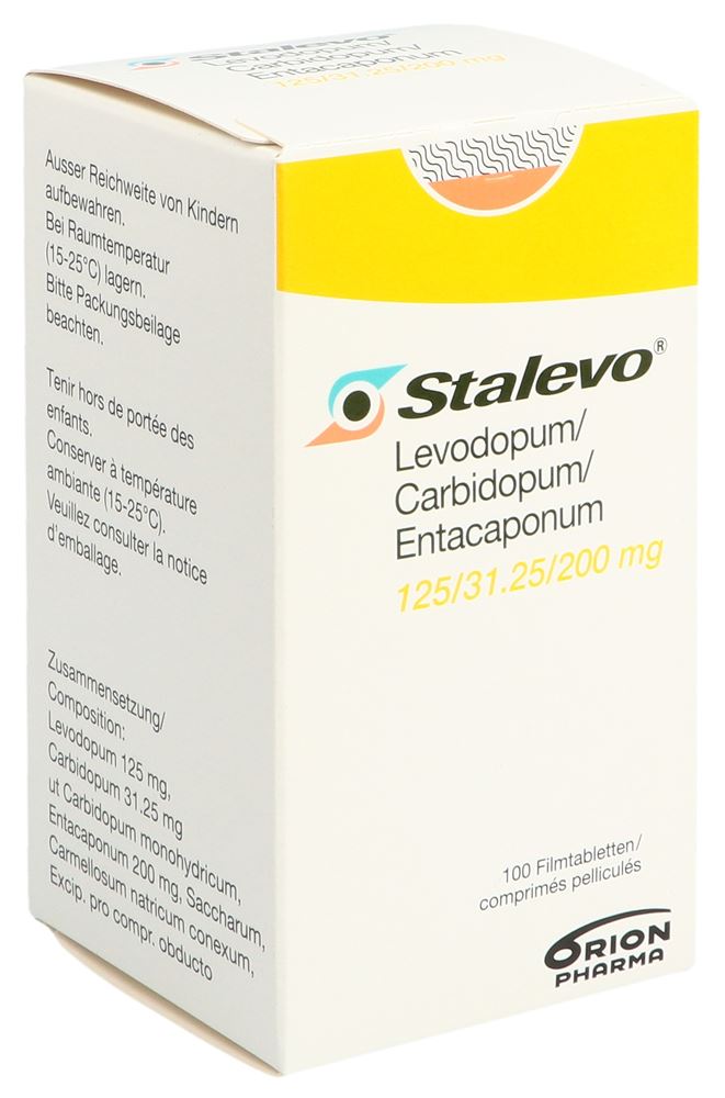 STALEVO cpr pell 125/31.25/200mg bte 100 pce