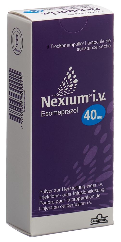 NEXIUM subst sèche 40 mg i.v. vial