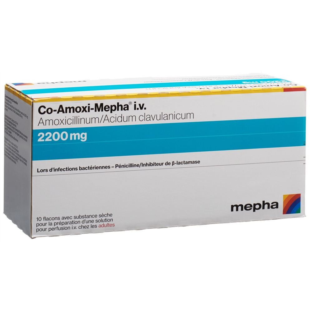 CO-AMOXI Mepha subst sèche 2200 mg fl 100ml 10 pce