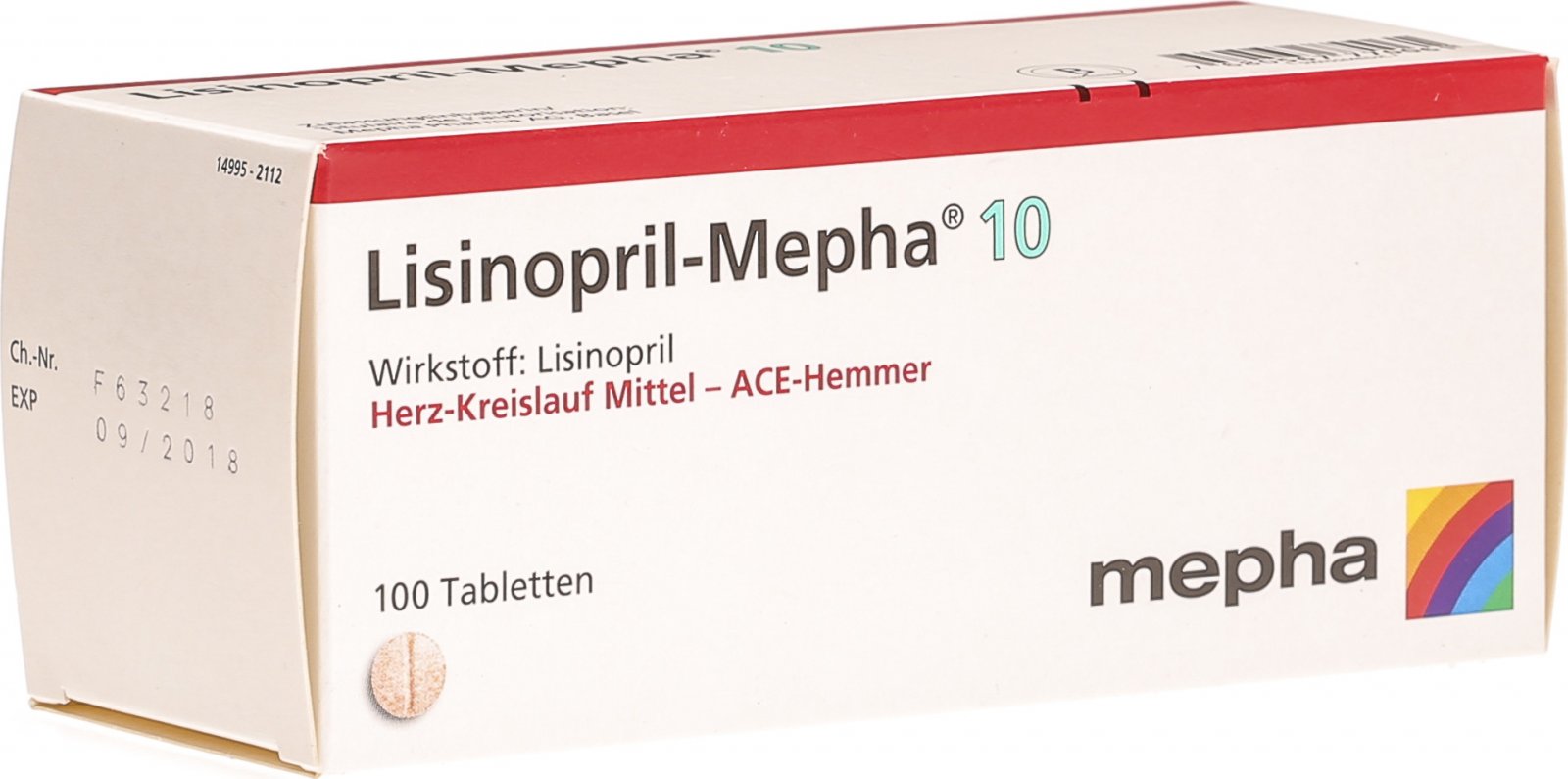 LISINOPRIL Mepha cpr 10 mg 100 pce