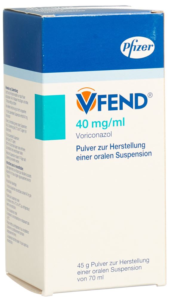 VFEND pdr 40 mg/ml pour susp fl 70 ml