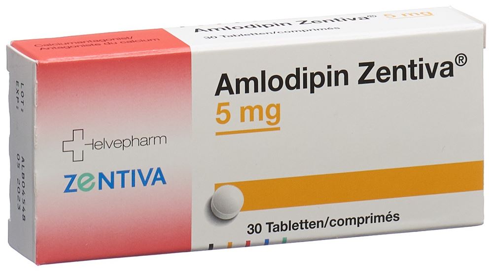 Amlodipin Zentiva, cpr 5 mg (ancien), blist 30 pce