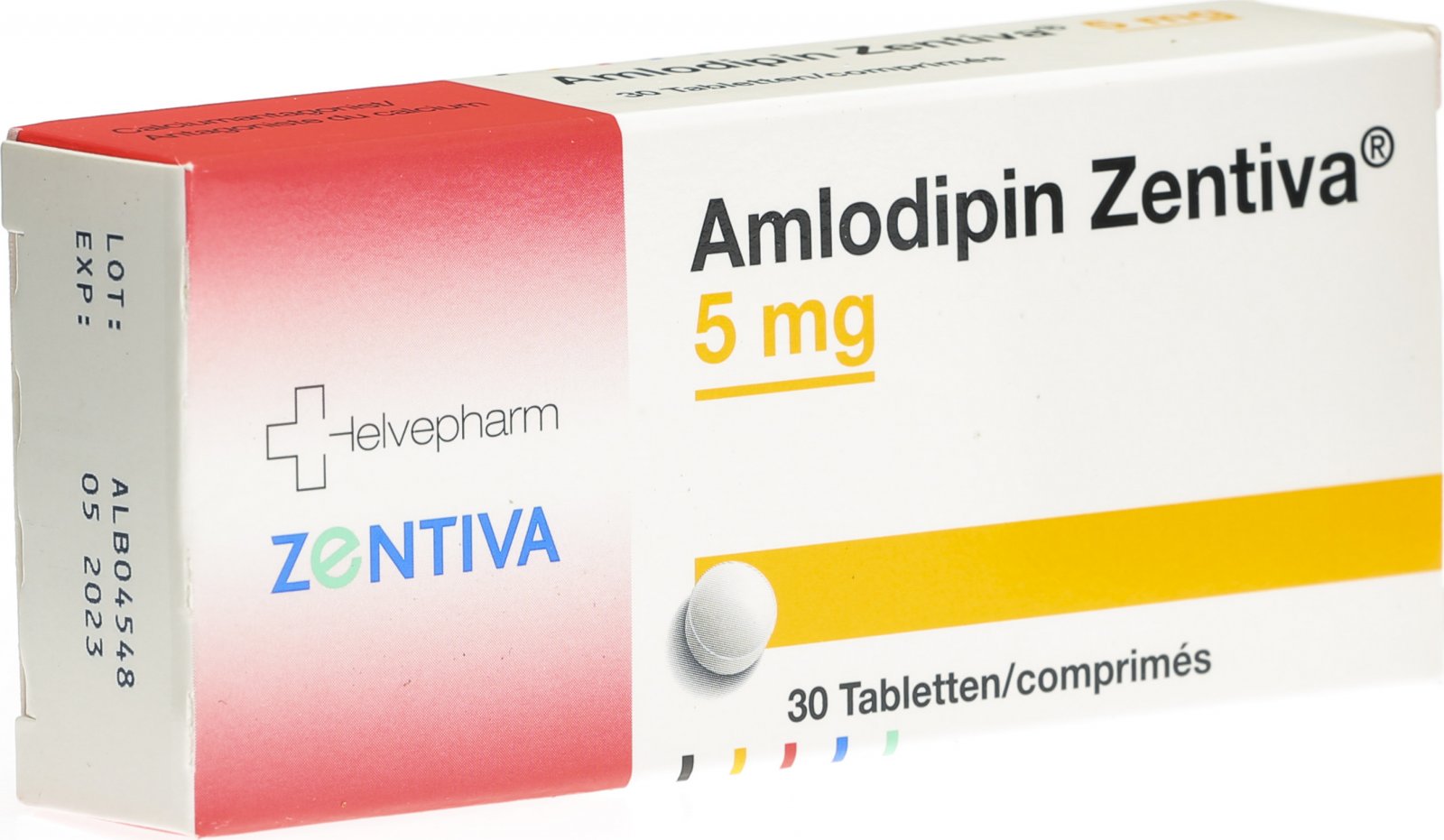 Amlodipin Zentiva, cpr 5 mg (ancien), blist 30 pce