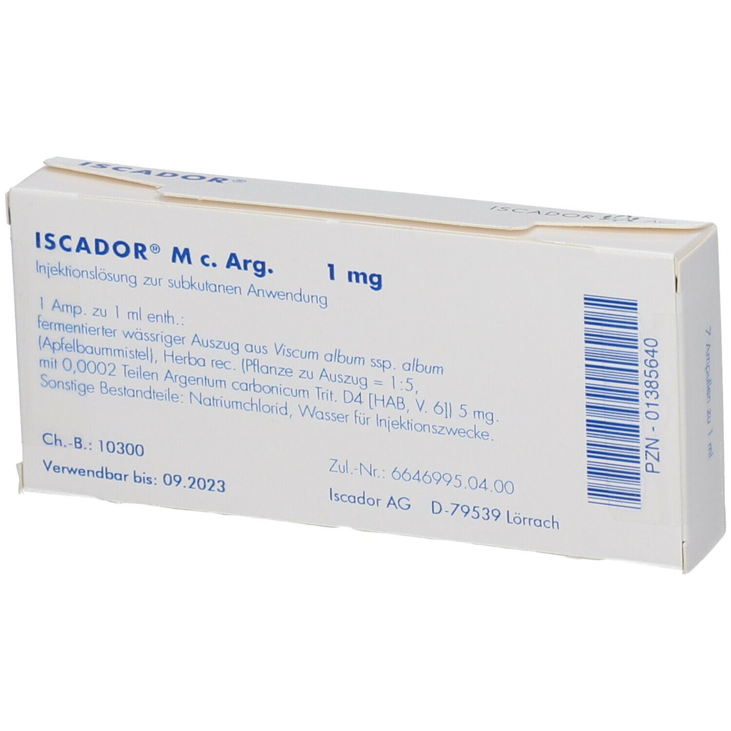 Iscador M c. Arg. 1 mg, Injektionslösung (s.c.)