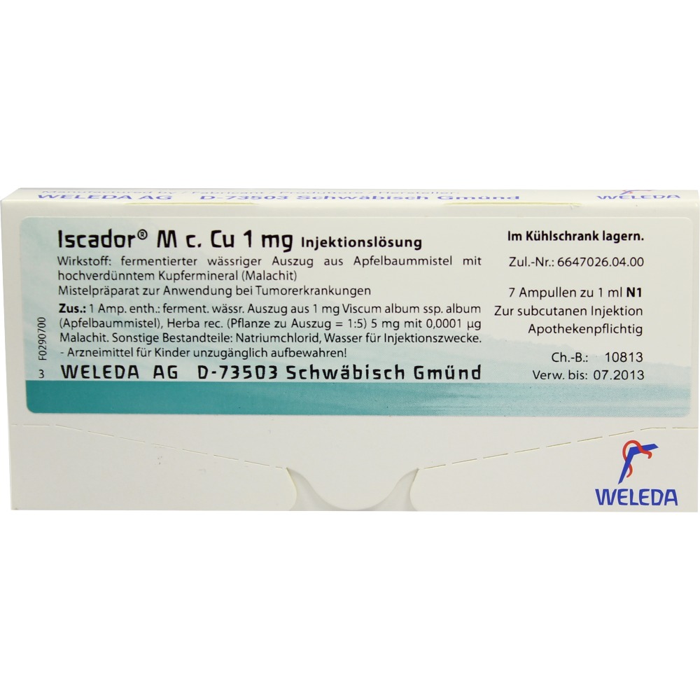 Iscador M c. Cu 1 mg, Injektionslösung (s.c.)