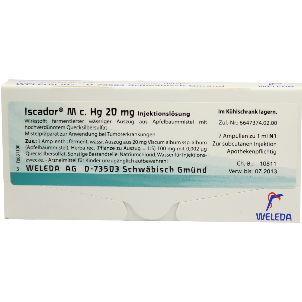 Iscador M c. Hg 20 mg, Injektionslösung (s.c.)