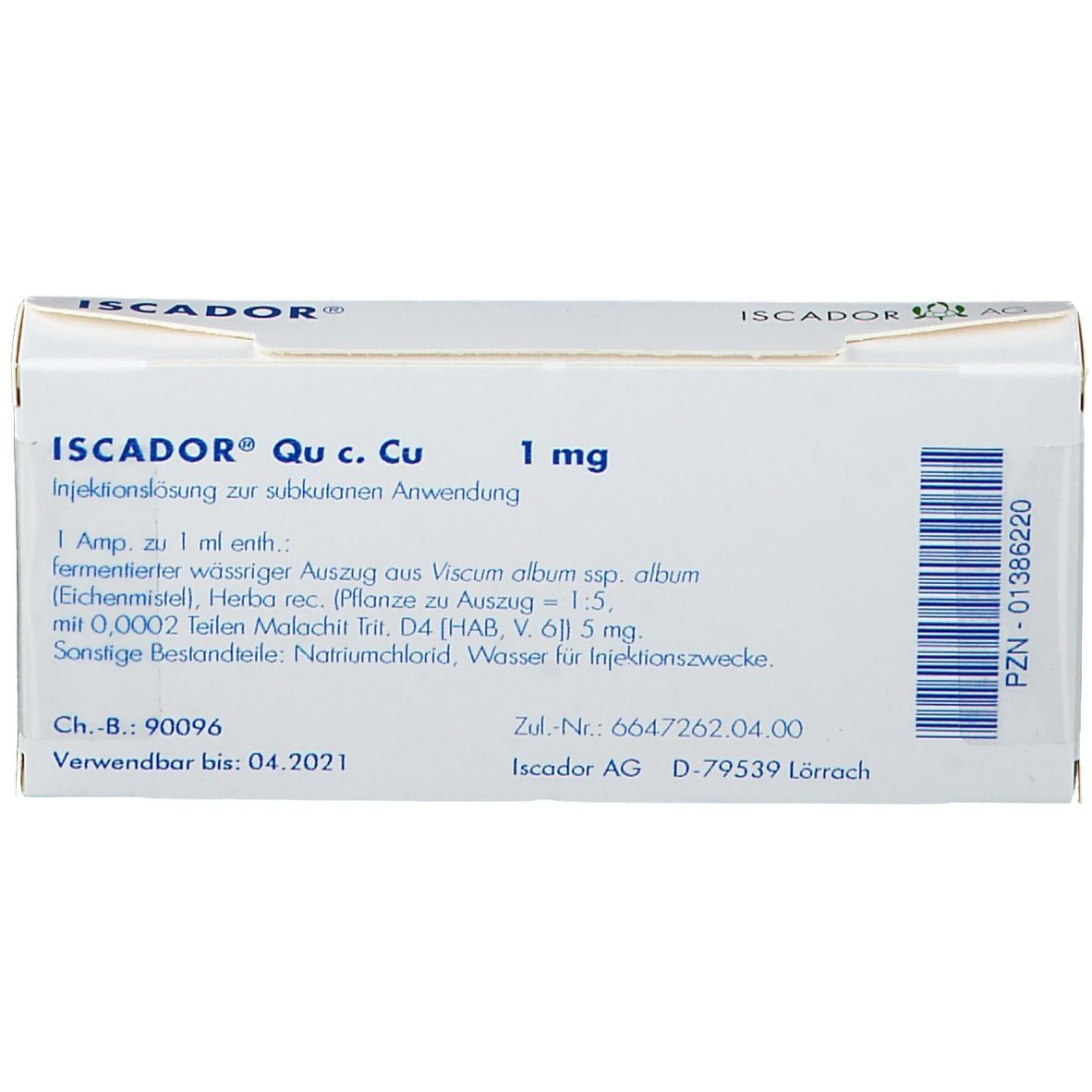 Iscador Qu c. Cu 0,01 mg, Injektionslösung (s.c.)