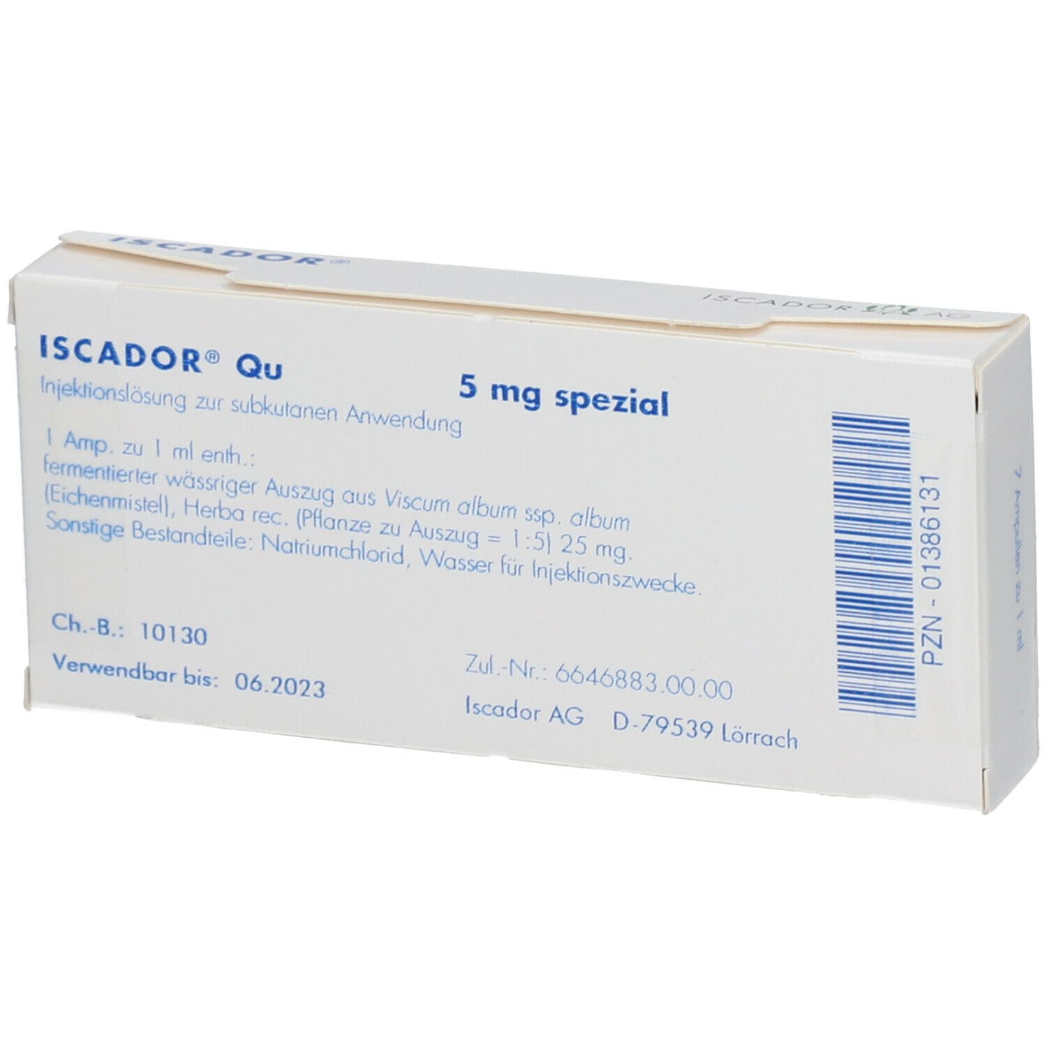 Iscador Qu spezifiziert / spécifié 5mg, Injektionslösung (s.c.)