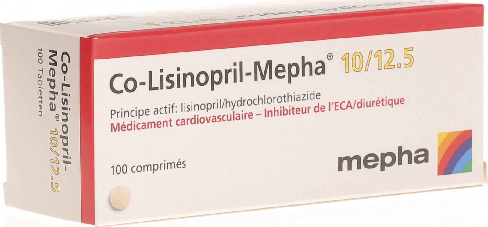 CO-LISINOPRIL Mepha cpr 10/12.5 30 pce