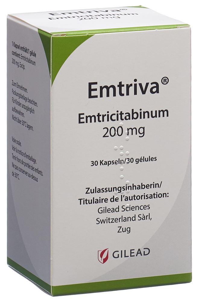 EMTRIVA caps 200 mg bte 30 pce