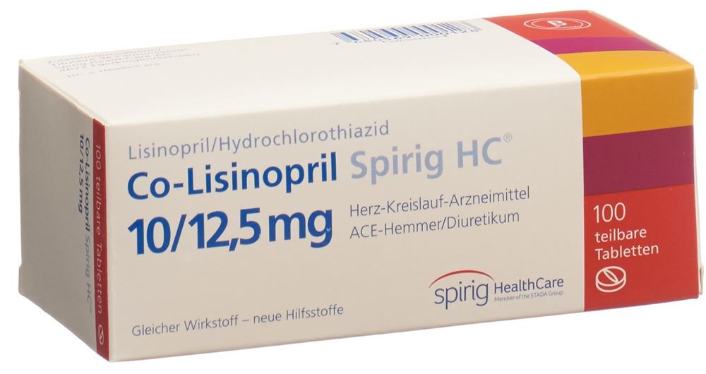 Co-Lisinopril Spirig HC 10/12,5mg, Tabletten