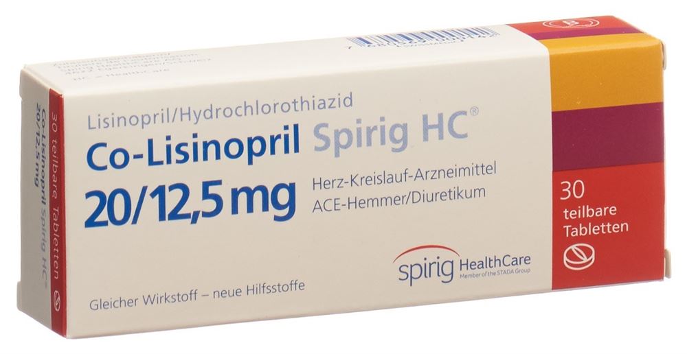 CO-LISINOPRIL Spirig HC cpr 20/12.5 mg 30 pce