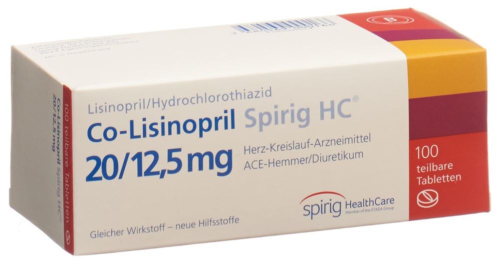 CO-LISINOPRIL Spirig HC cpr 20/12.5 mg 100 pce