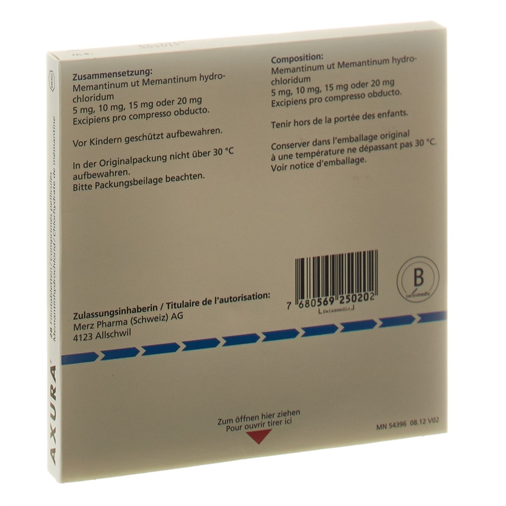 Axura 5 mg, 10 mg, 15 mg, 20 mg, Filmtabletten