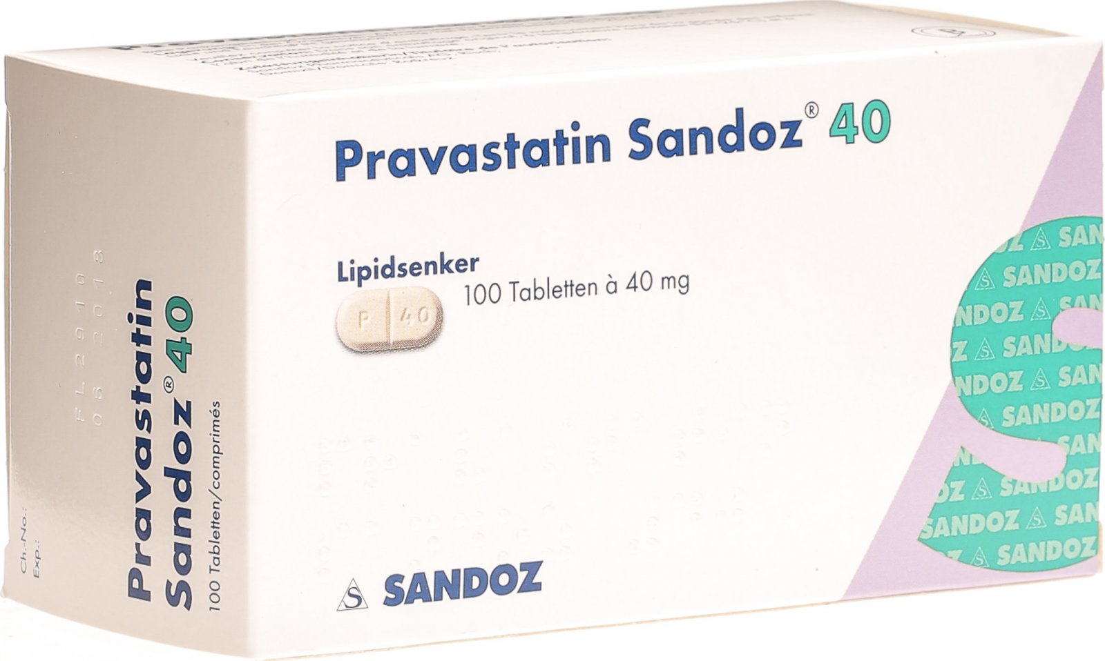 PRAVASTATINE Sandoz cpr 40 mg 100 pce