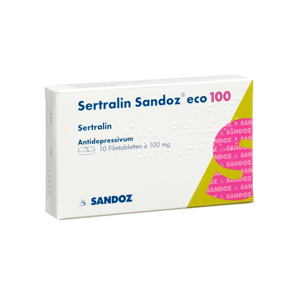 Sertralin Sandoz eco 100 mg, Filmtabletten