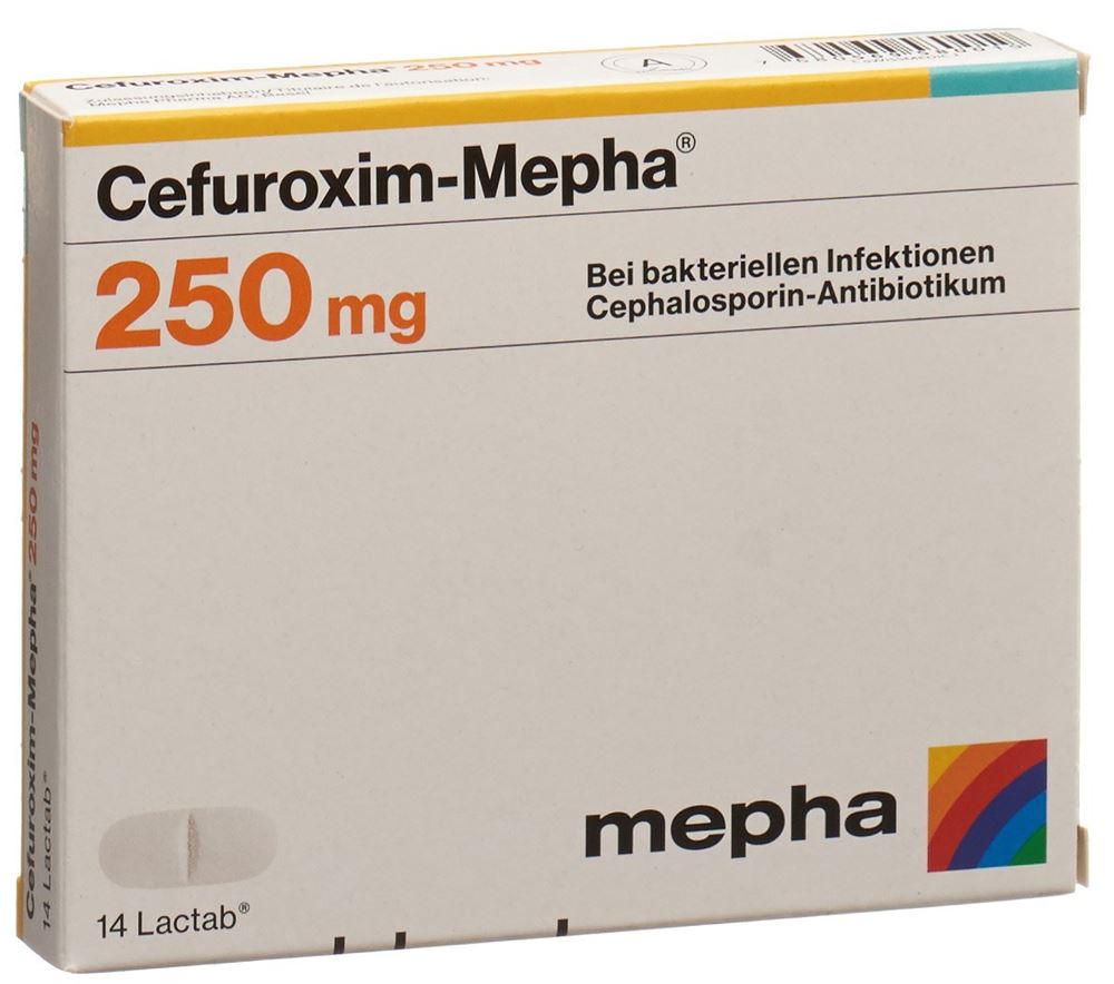 CEFUROXIM Mepha cpr pell 250 mg 14 pce