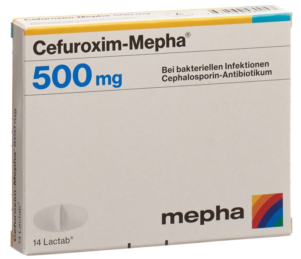 CEFUROXIM Mepha cpr pell 500 mg 14 pce