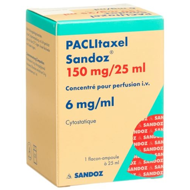 Paclitaxel Sandoz 150 mg/25 mL, Konzentrat zur Herstellung einer Infusionslösung