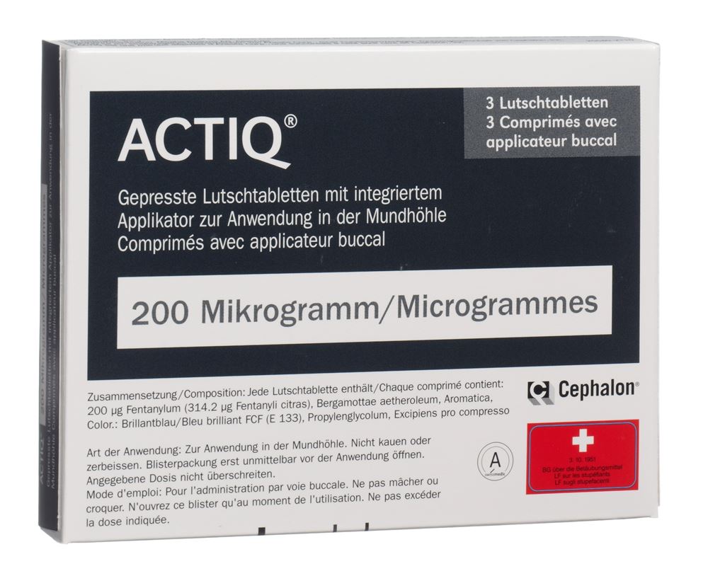 Actiq 200 Mikrogramm, Buccaltabletten
