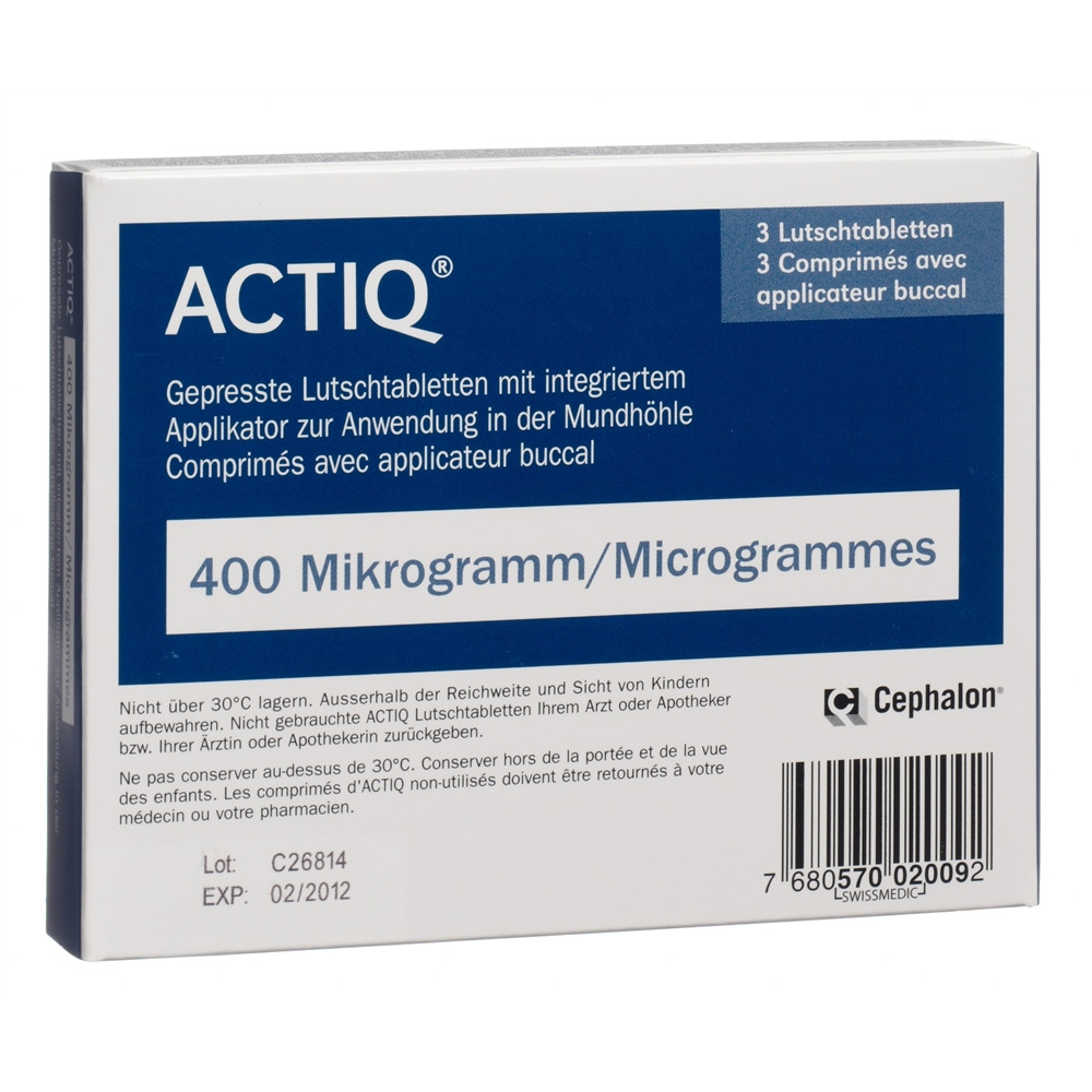 Actiq 400 Mikrogramm, Buccaltabletten