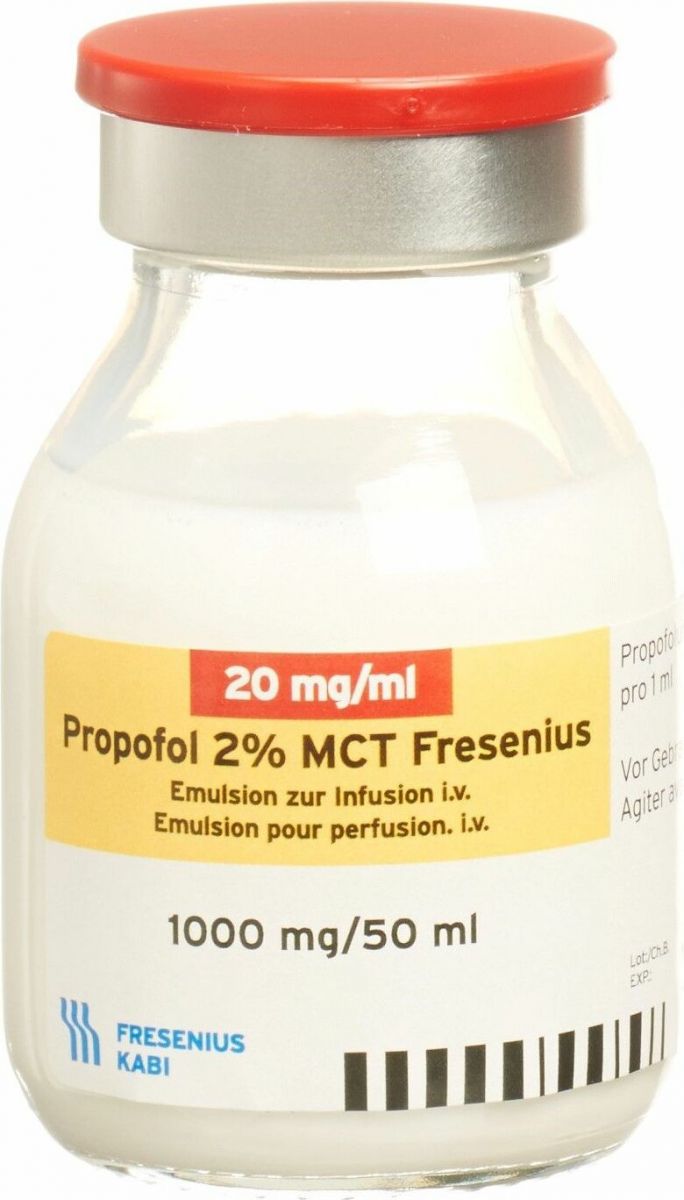 PROPOFOL 2% MCT Fresenius 1 g/50ml fl 10 pce