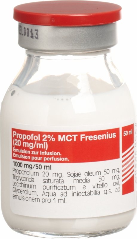 PROPOFOL 2% MCT Fresenius 1 g/50ml fl 10 pce