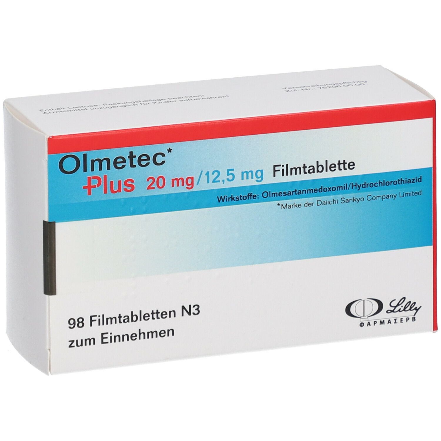OLMETEC Plus cpr pell 20/12.5 98 pce