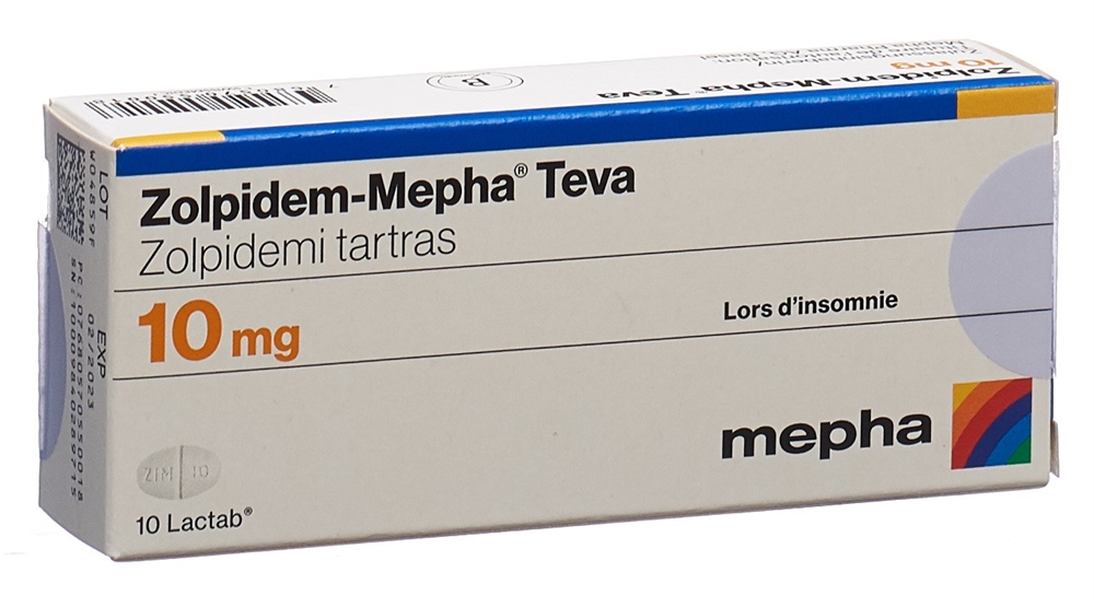 ZOLPIDEM Mepha Teva Lactab 10 mg 10 pce