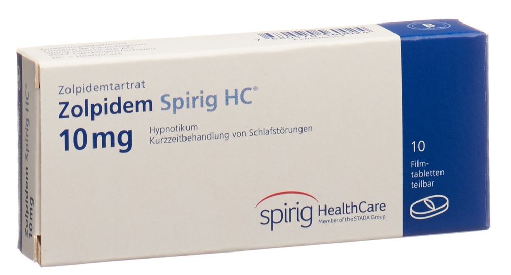 Zolpidem Spirig HC 10 mg, Filmtabletten