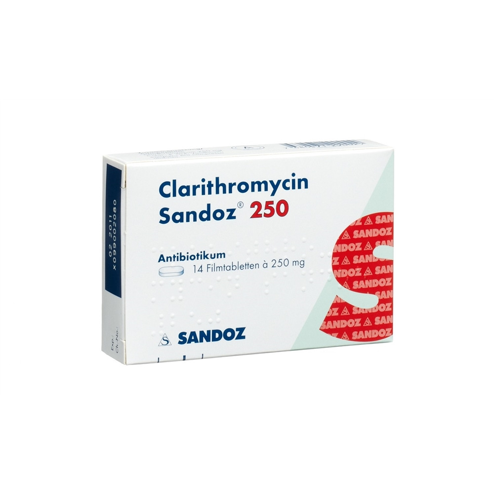 CLARITHROMYCINE Sandoz cpr pell 250 mg 14 pce