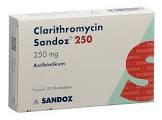 CLARITHROMYCINE Sandoz cpr pell 250 mg 20 pce