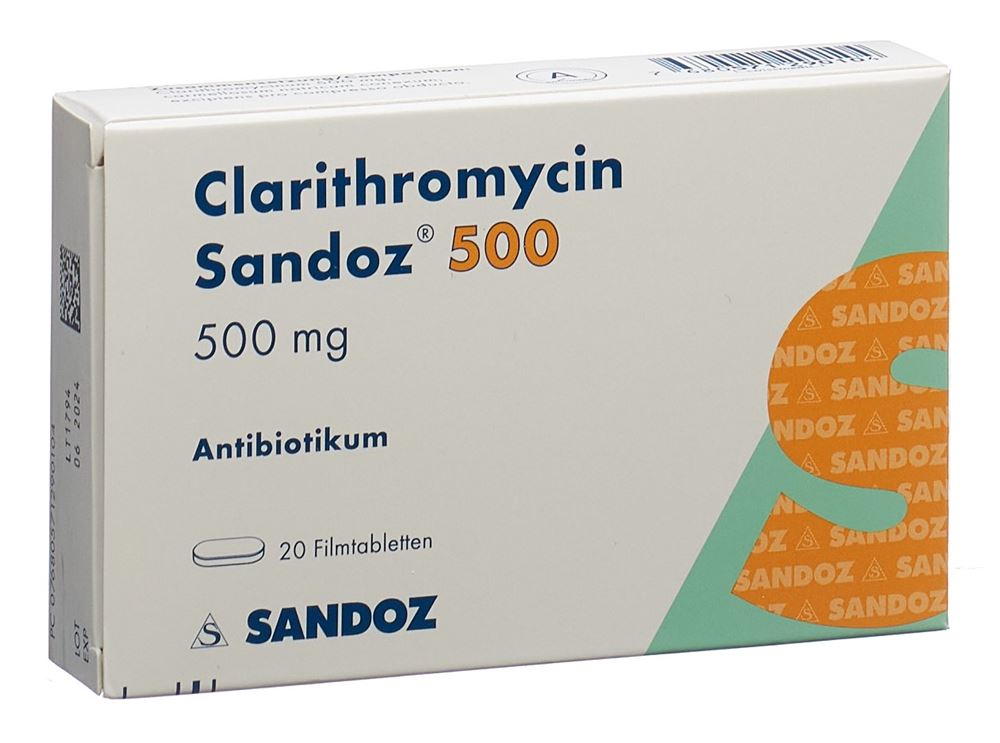 CLARITHROMYCINE Sandoz cpr pell 500 mg 14 pce