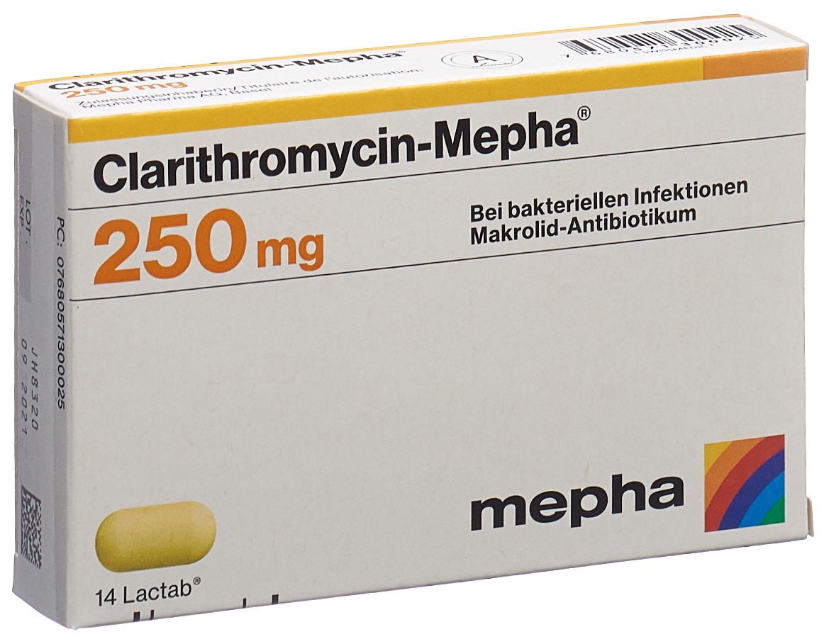 CLARITHROMYCIN Mepha Lactab 250 mg 20 pce