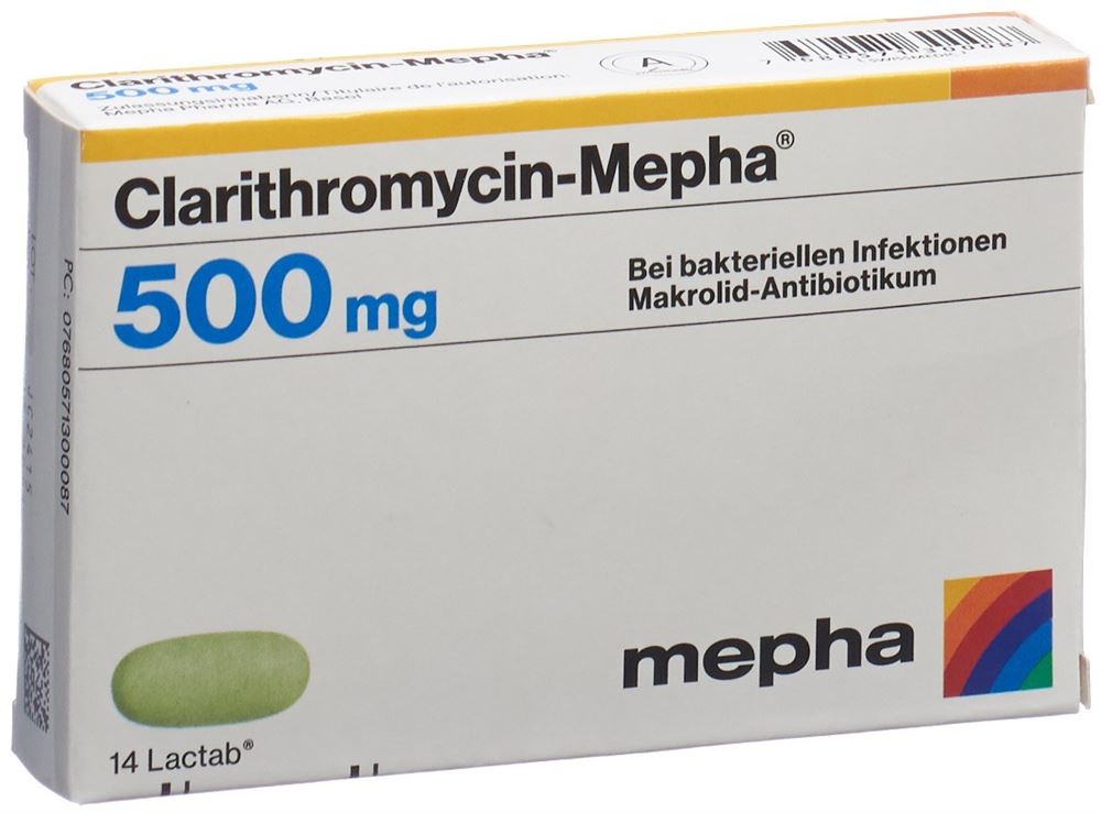 CLARITHROMYCIN Mepha Lactab 500 mg 14 pce