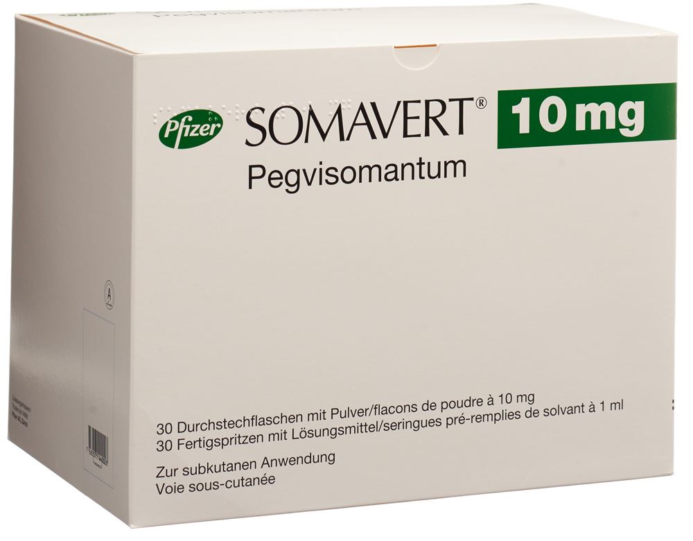 Somavert 10 mg, Pulver und Lösungsmittel zur Herstellung einer Injektionslösung