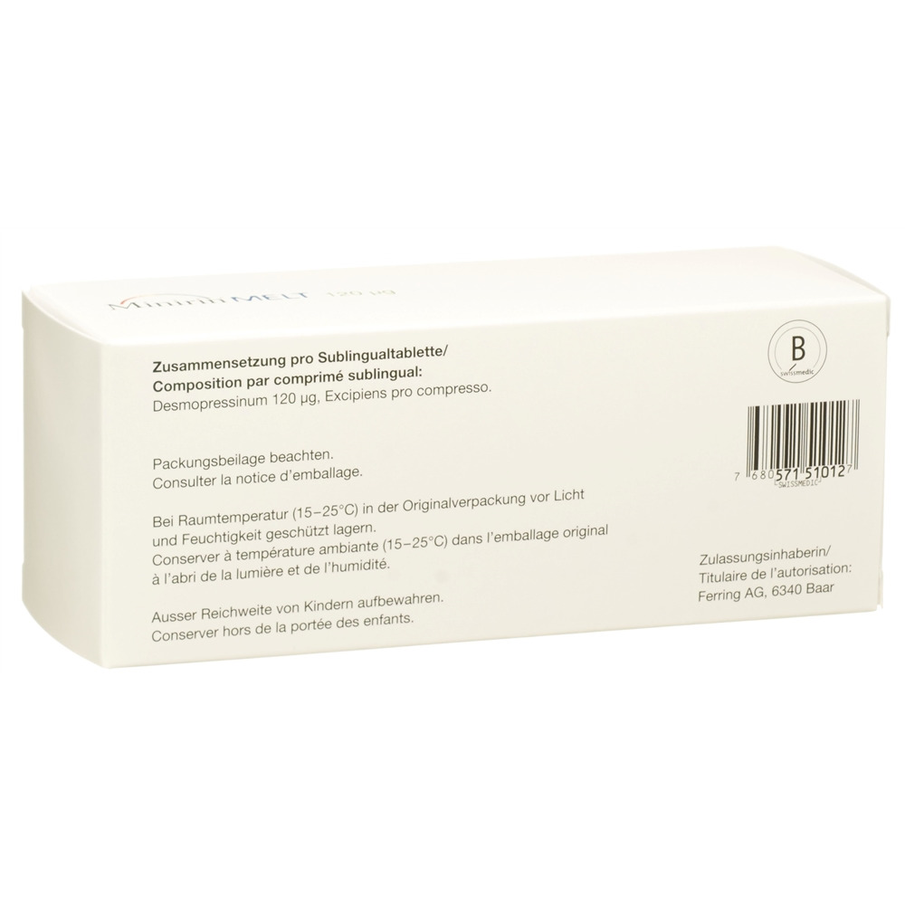 MINIRIN Melt cpr subling 120 mcg 100 pce