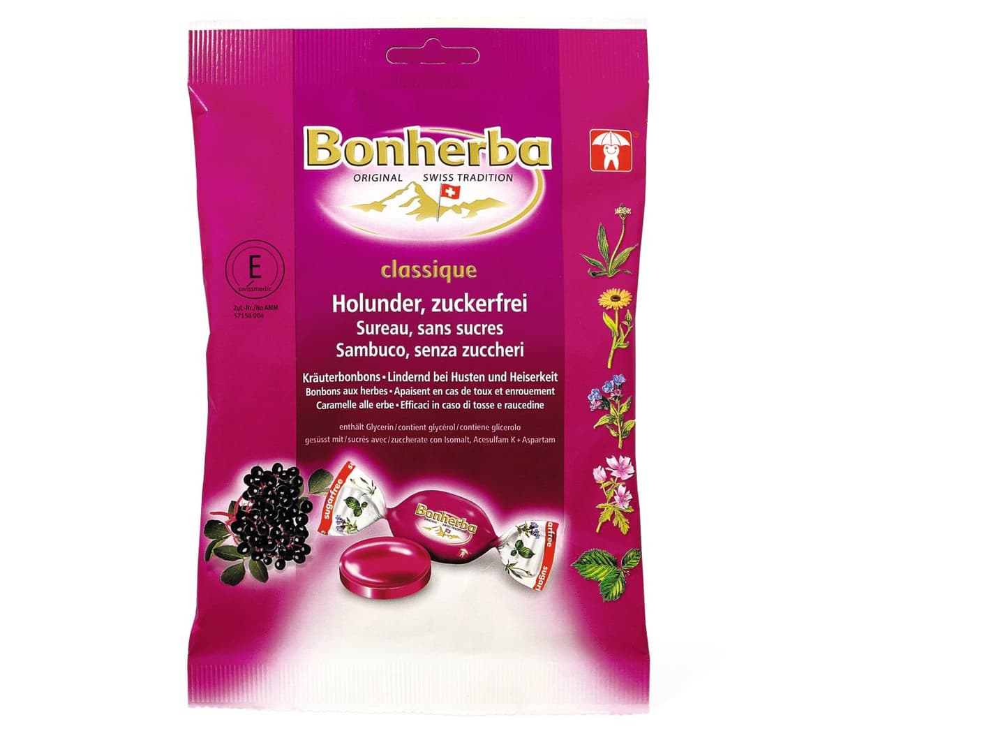 Bonherba classique Holunder Hustenbonbons, Bonbons