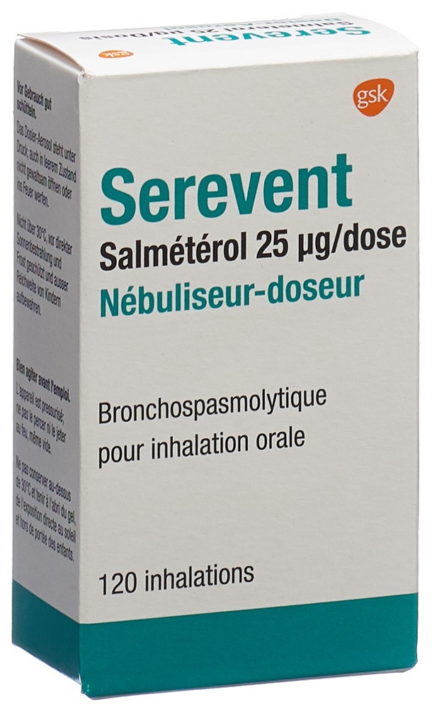 SEREVENT aéros doseur 25 mcg 120 dos