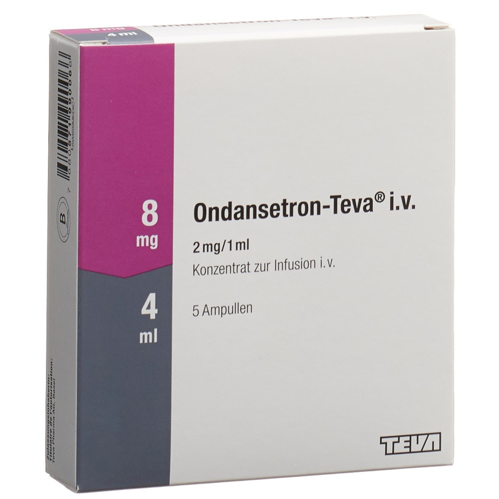 ONDANSETRON Teva conc perf 8 mg/4ml 5 amp 4 ml