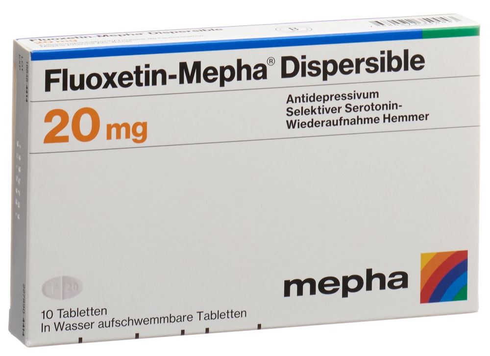 Fluoxetin-Mepha Dispersible 20 mg, Tabletten zur Herstellung einer Suspension zum Einnehmen