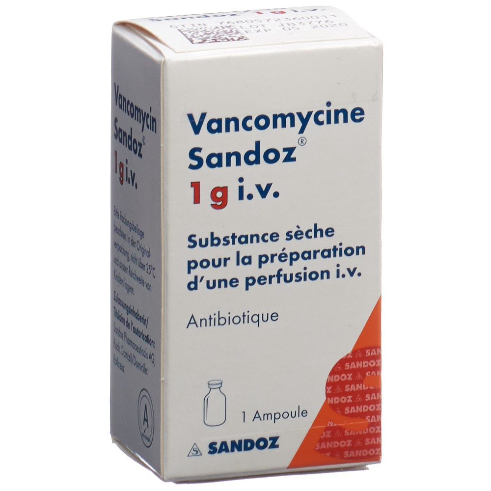 VANCOMYCINE Sandoz subst sèche 1 g i.v. flac